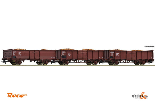 Roco 76081 3 piece set: Gondolas DR