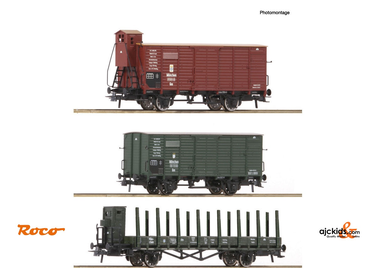 Roco 76094 3 piece set: Goods wagons