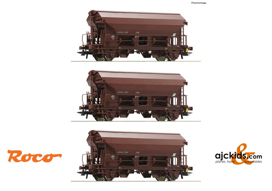 Roco 76180 - 3 piece set: Swing roof wagons