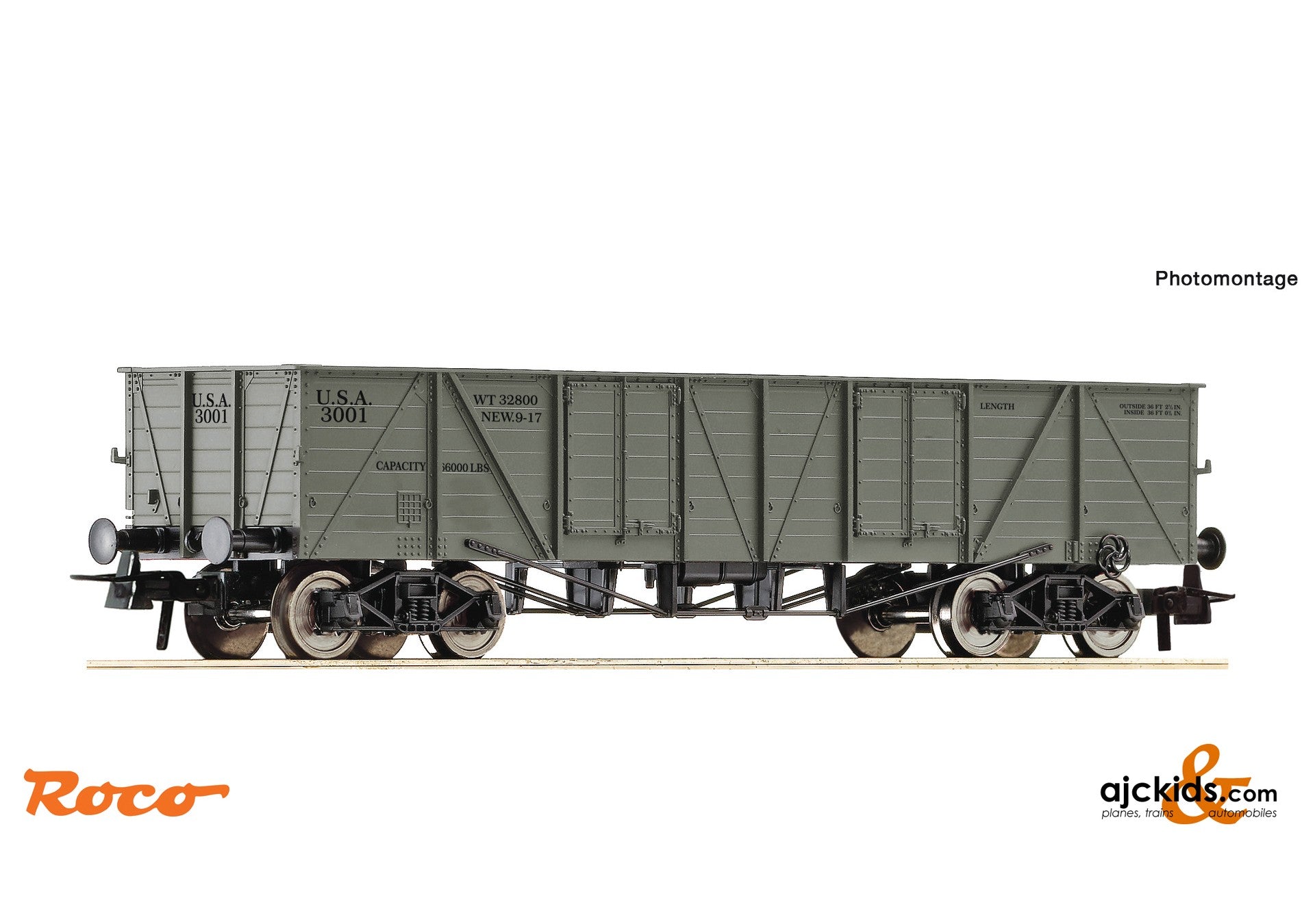 Roco 76318 - High-side wagon, USATC at Ajckids.com