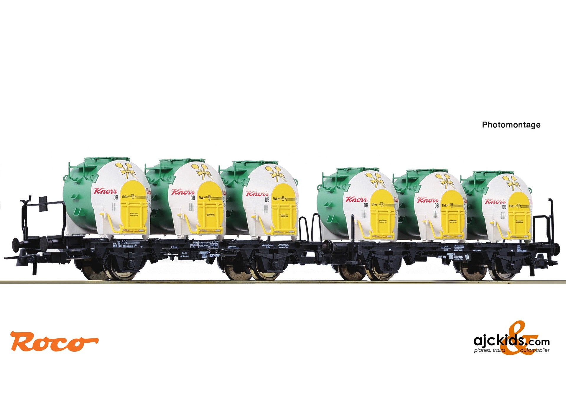 Roco 76468 - Double container carrier wagon, DB at Ajckids.com