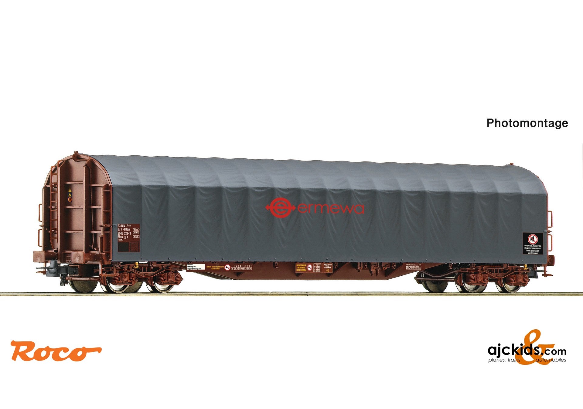 Roco 76478 -Sliding tarpaulin wagon, Ermewa