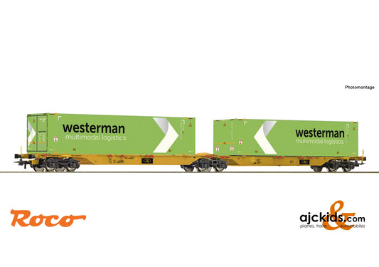 Roco 76631 - Double container carrier wagon + Westerman Container