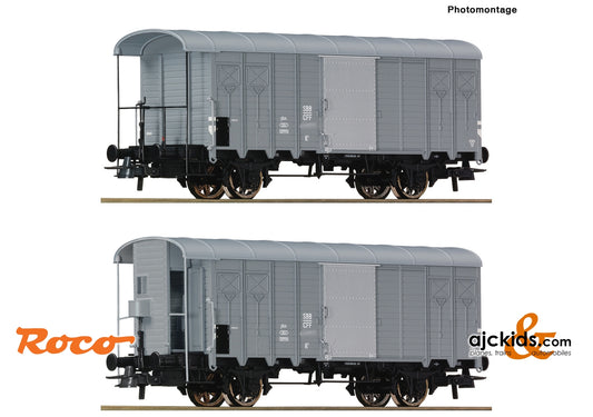 Roco 76646 - 2 piece set: Covered goods wagons