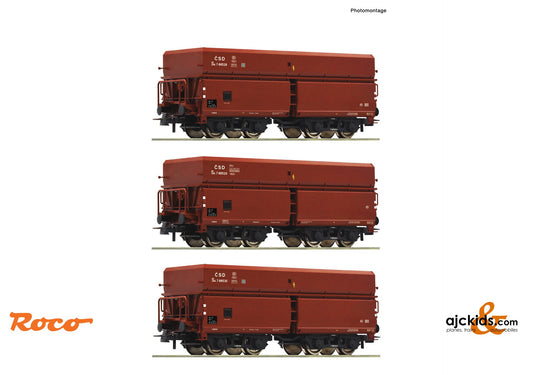 Roco 77023 -3 piece set: Self unloading hopper wagons, CSD