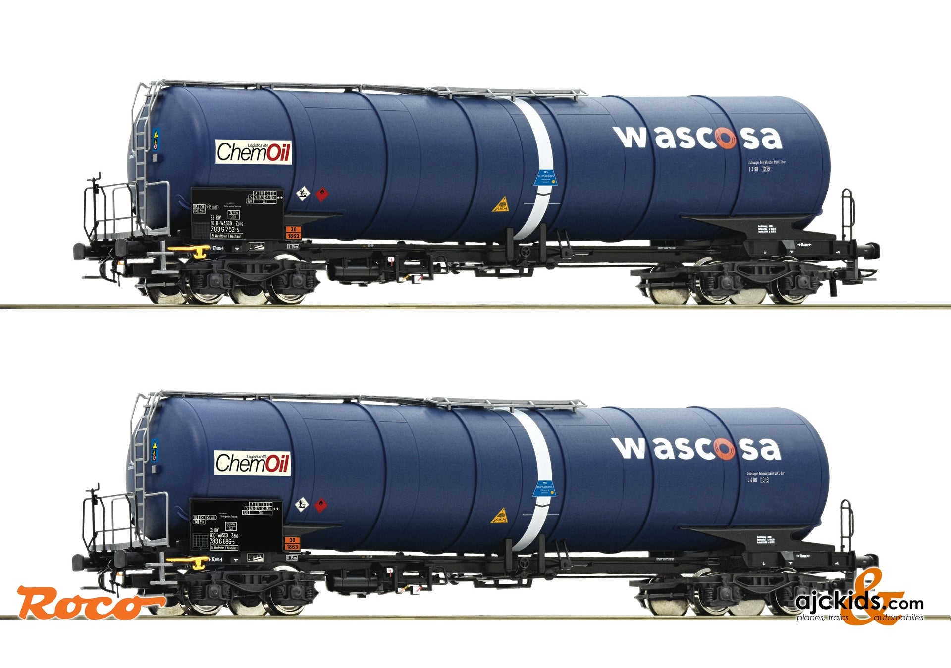 Roco 77046 - 2-piece set: Tank wagons, Chemoil at Ajckids.com