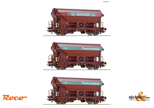 Roco 77052 - 3-piece set: Swivel roof wagons, DB, EAN: 9005033770525