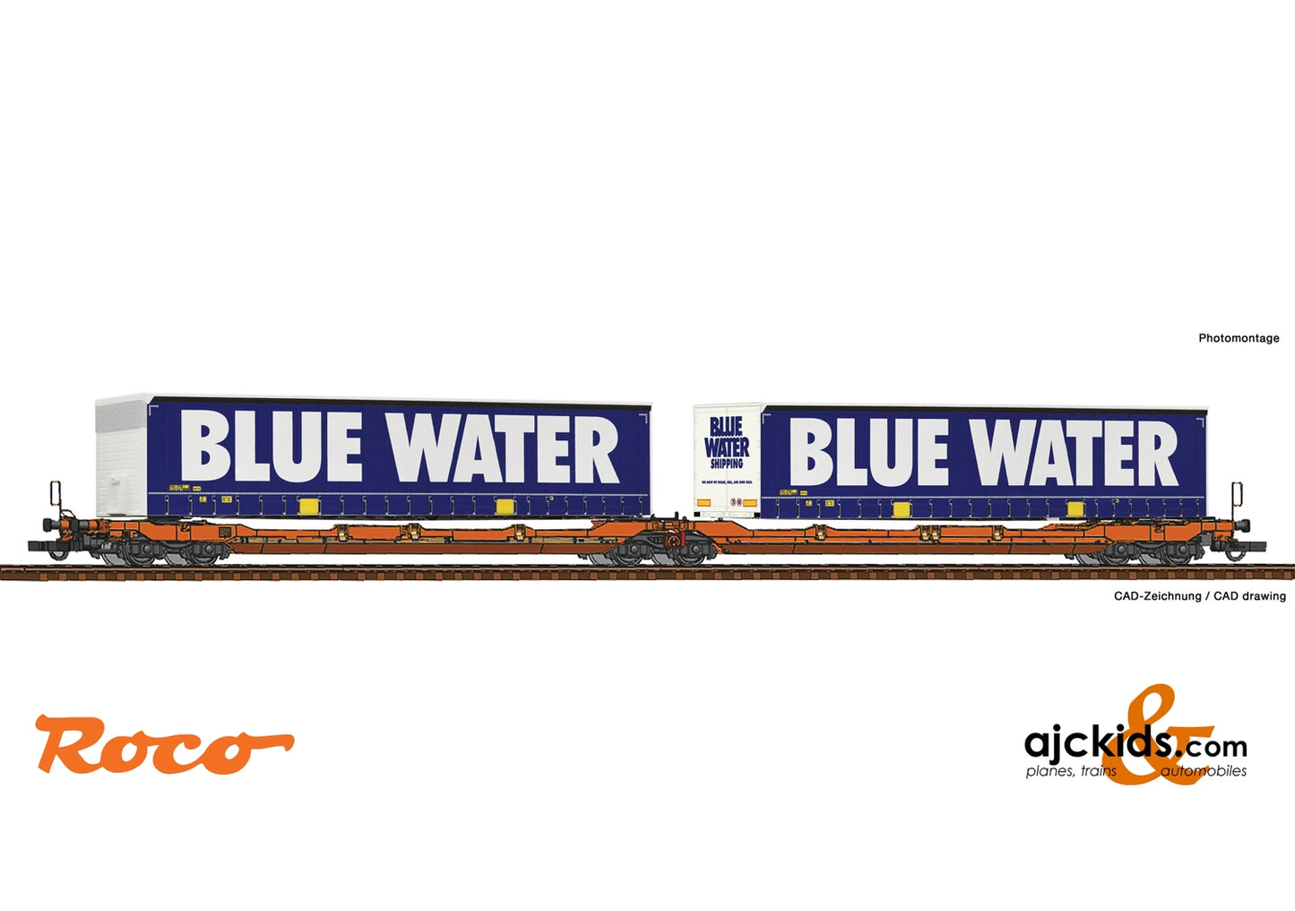Roco 77387 - Articulated double pocket wagon T3000e + Blue Water