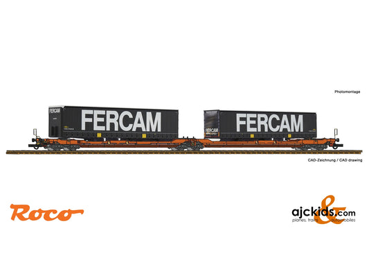Roco 77394 - Articulated double pocket wagon T3000e + Fercam