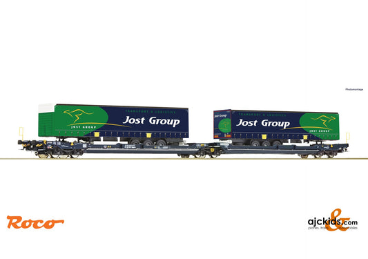 Roco 77402 -Articulated double pocket wagon T3000e, CEMAT