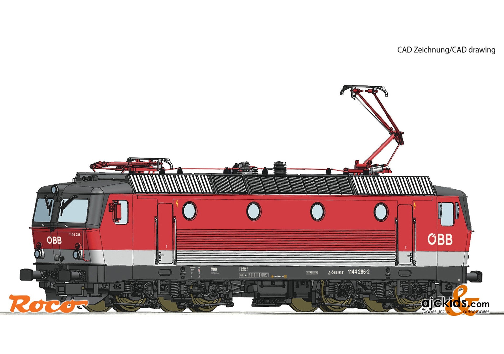 Roco 79547 -Electric locomotive 1144 286-2, Railroad_ÖBB - Austrian Railways, Country_Austria