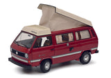 Schuco 450038900 - VW T3a Camper red 1:18 EAN: 4007864061105, at Ajckids.com, authorized Schuco dealer for the USA.