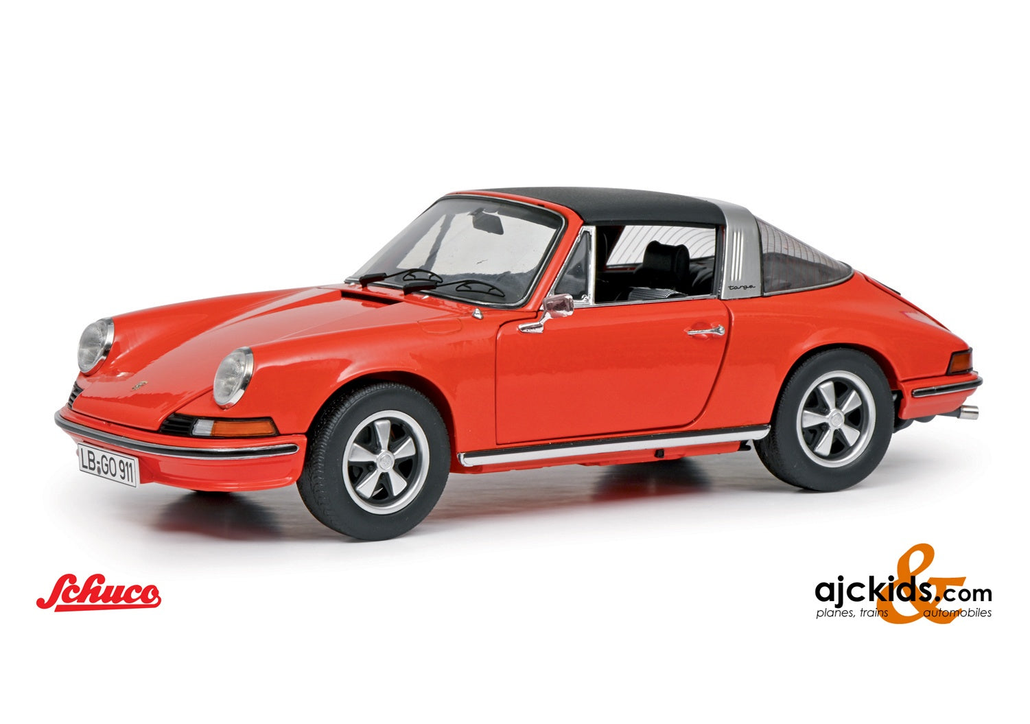 Schuco 450039200 - Porsche 911 S Targa orange 1:18 – Ajckids