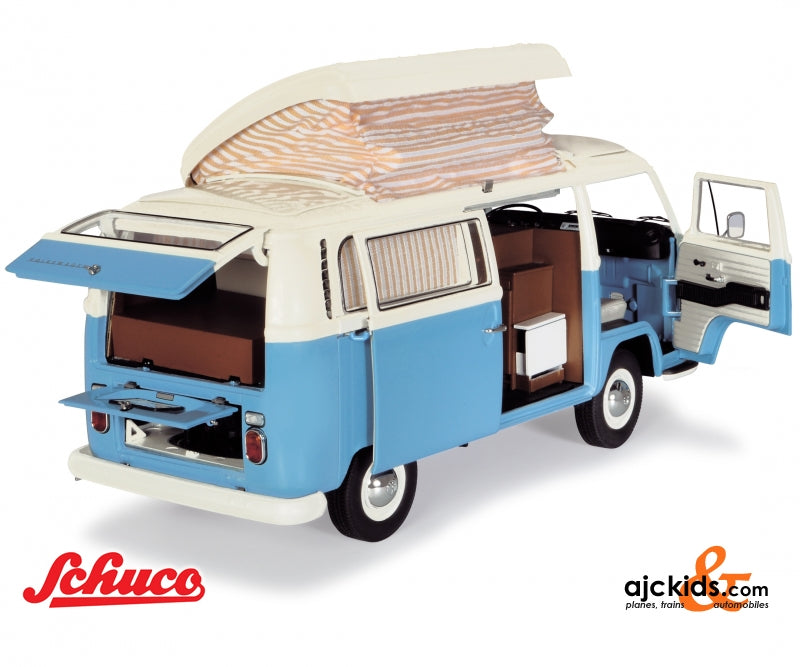 Schuco 450043500 VW T2a camper, blue/white 1:18 – Ajckids