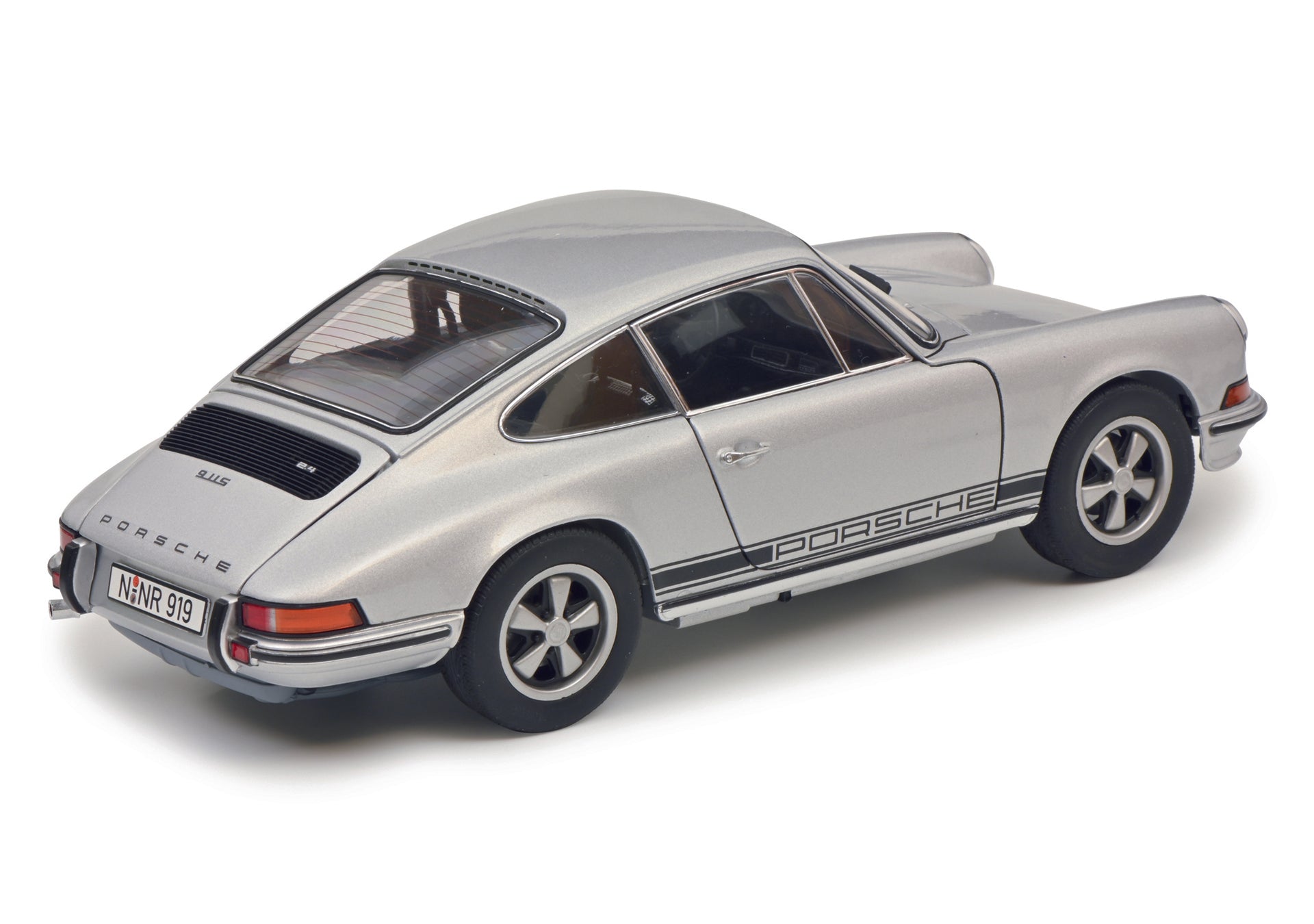 Schuco 450047000 - Porsche 911S Coupé silver1:18 EAN: 4007864058679, at Ajckids.com, authorized Schuco dealer for the USA.