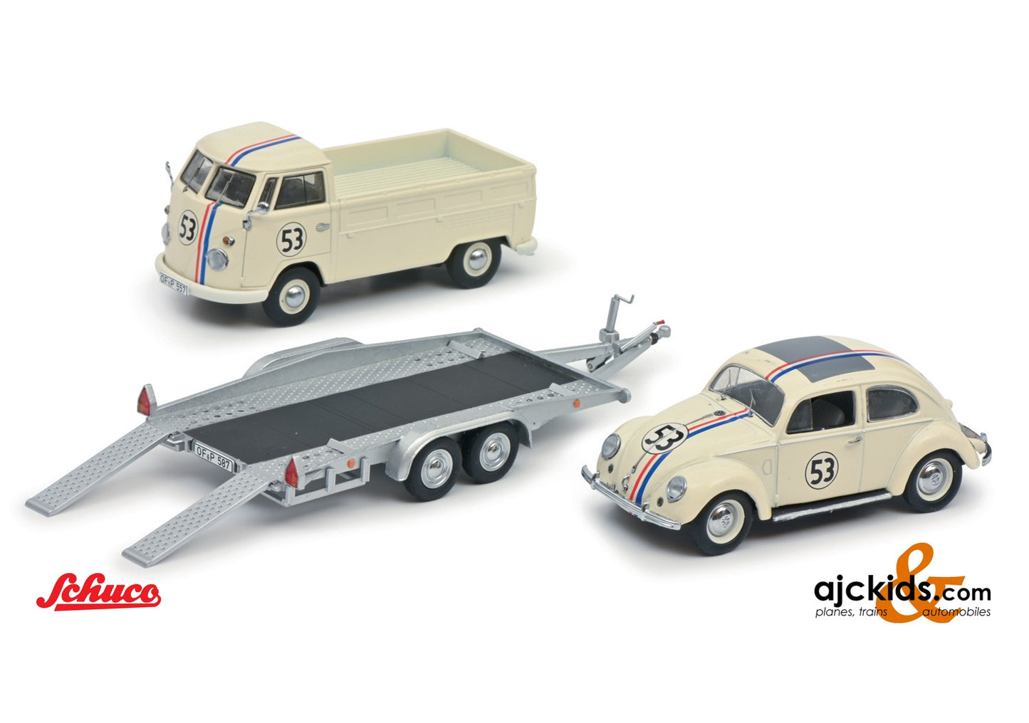 Schuco 450275800 - VW T1b with trailer VW Beetle #53 1:43