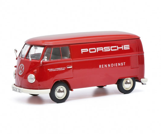 Schuco 450785300 - VW 1 Kastenwagen PORSCHE, rot 1:32