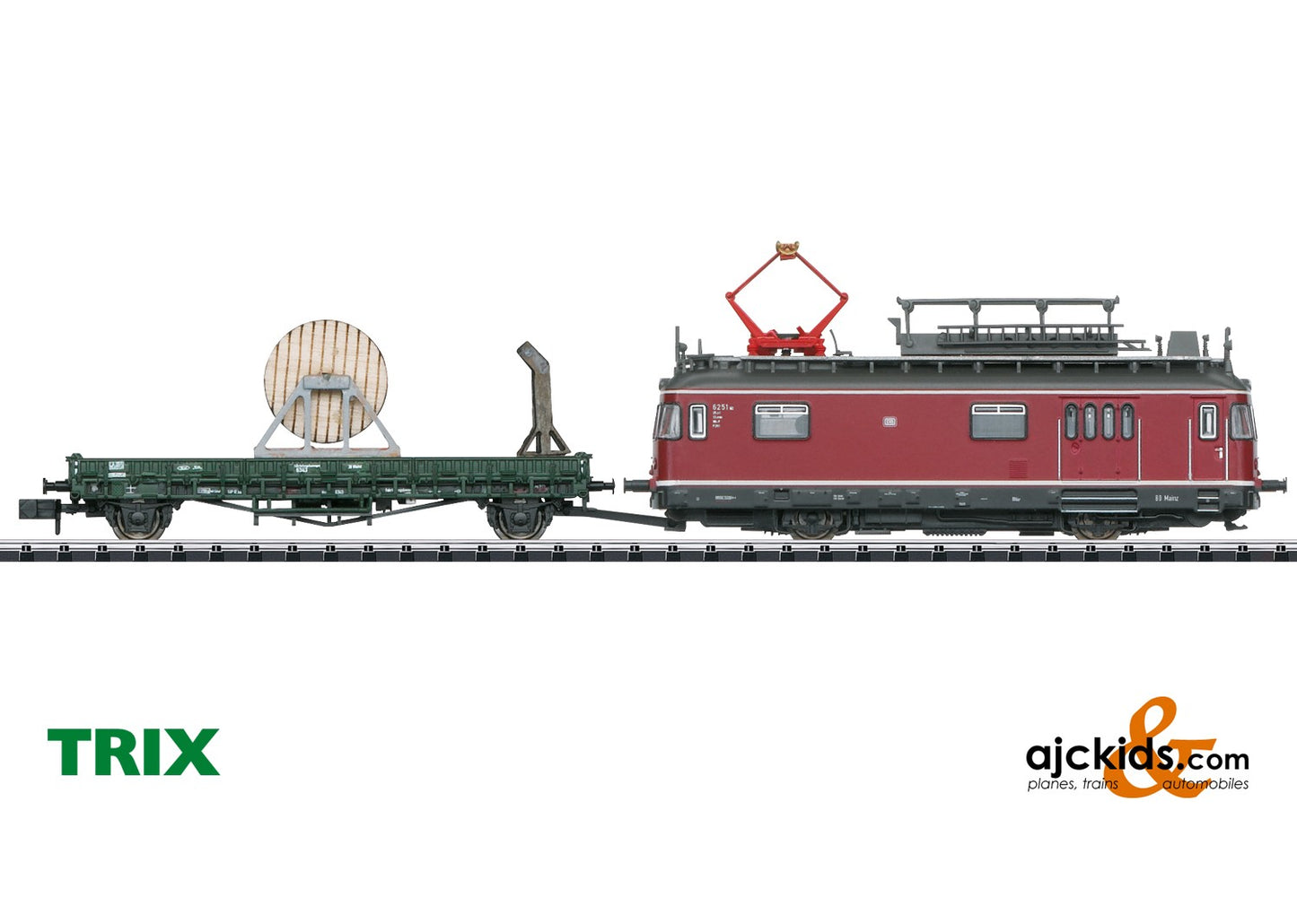 Trix 16992 - Powered Catenary Maintenance Rail Car with a Catenary Construction Car