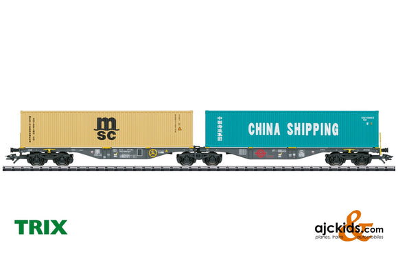 Trix 24803 - Type Sggrss 80 Double Container Transport Car