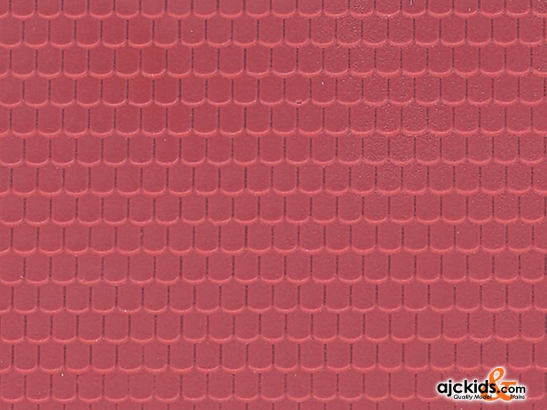 Vollmer 6026 - Red roof tile sheet, 5 Pieces