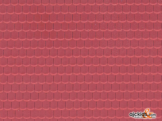 Vollmer 6026 - Red roof tile sheet, 5 Pieces