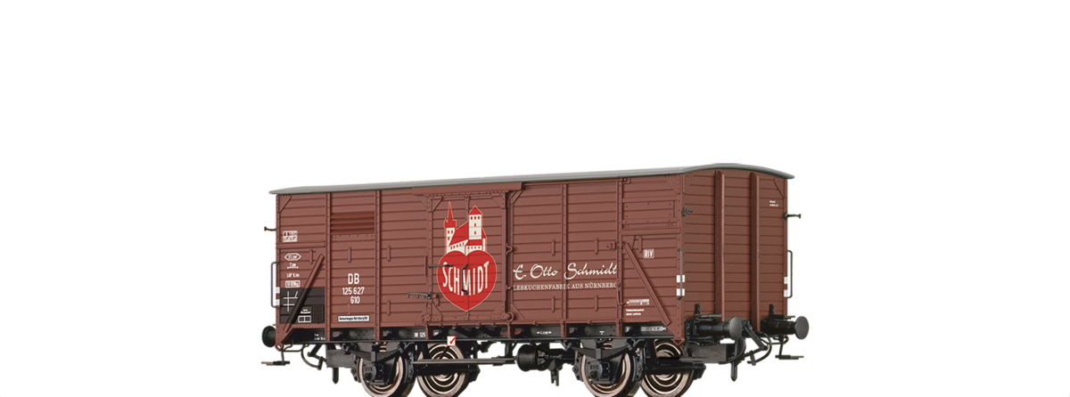 Brawa 49870 - Covered Freight Car G10 „LEBKUCHEN-SCHMIDT“ DB