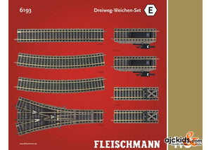 Fleischmann 6193 - Set: 3-way turnouts