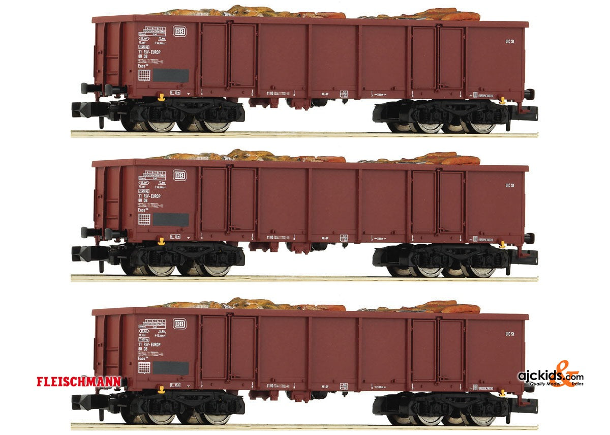 Fleischmann 828345 - 3piece set goods wagons Eaos DB