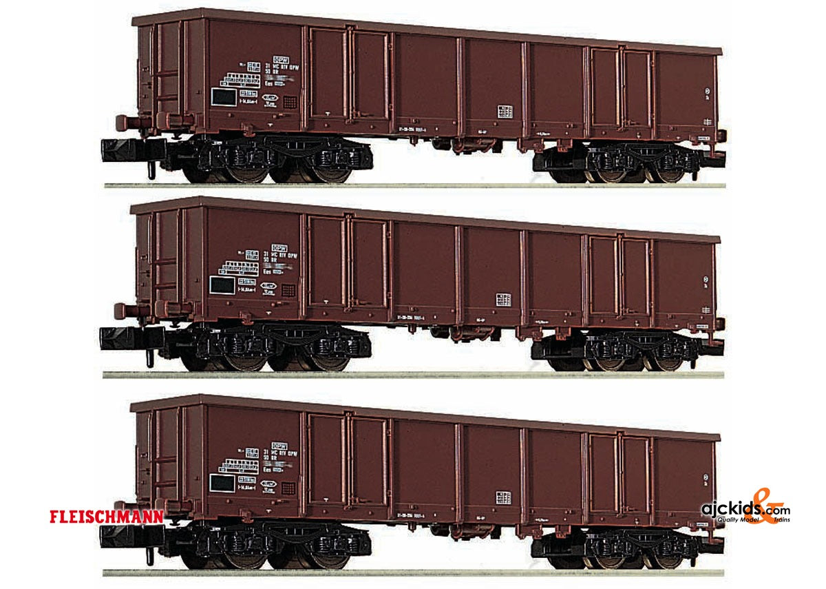 Fleischmann 828347 - 3piece  set goods wagons DR