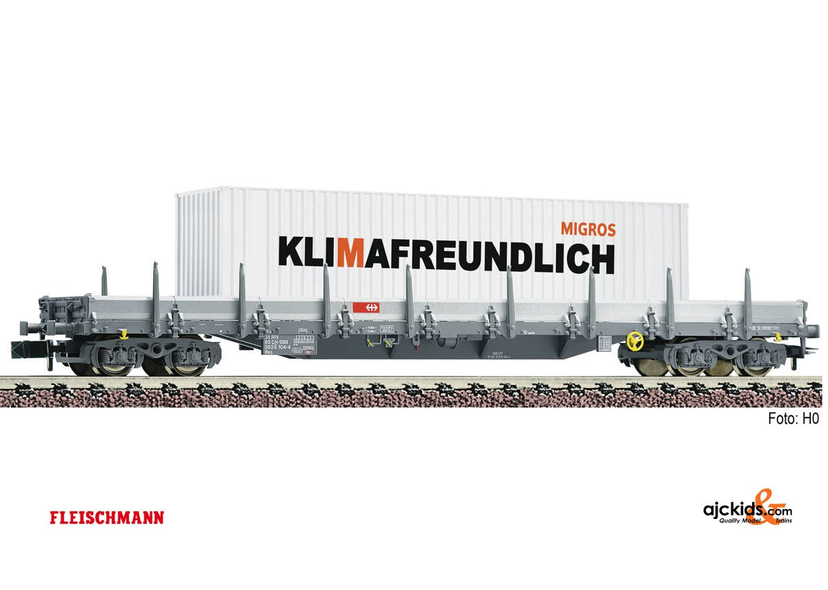 Fleischmann 828823 - Stanchion wagon+ MIGROS containers HUPAC