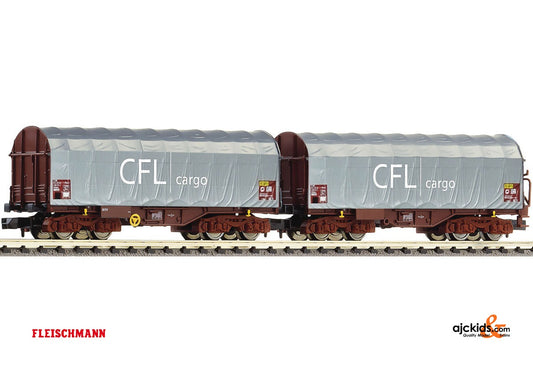 Fleischmann 837917 - 2piece set sliding tarpaulin wagons CFL