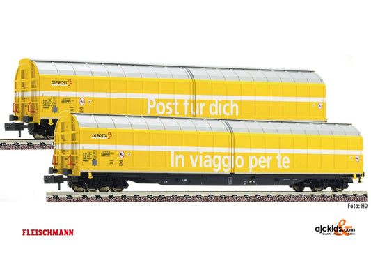 Fleischmann 838312 - 2piece set high capacity sliding wall wagons SBB