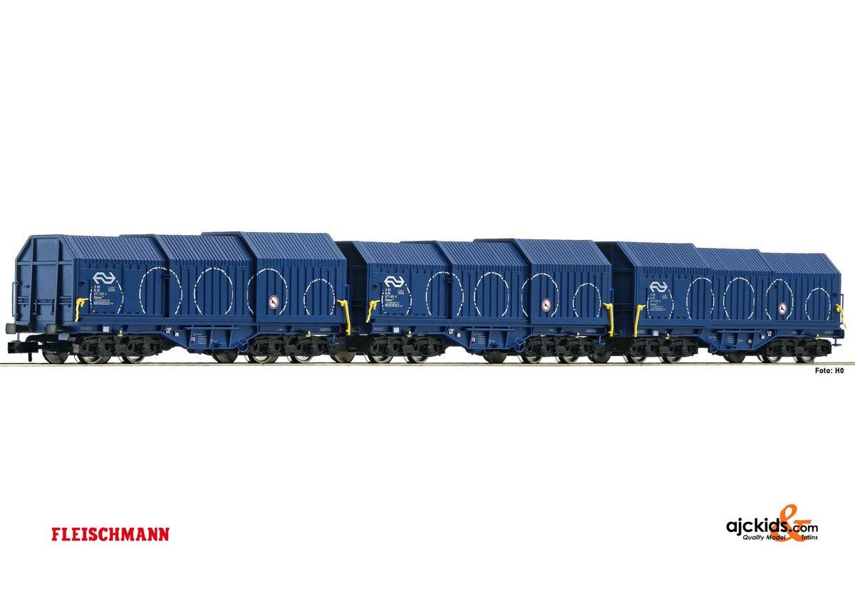 Fleischmann 838825 - 3piece set telescopic hood wagons NS