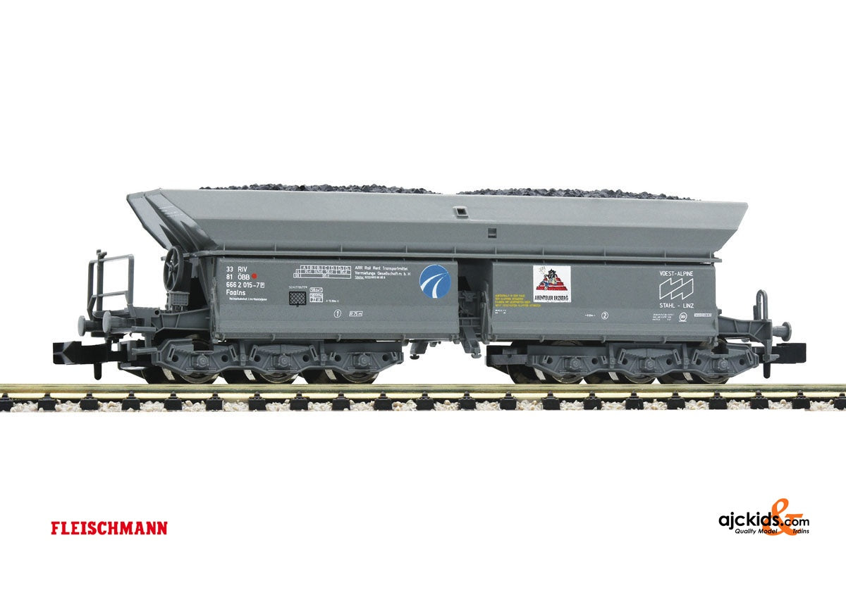 Fleischmann 852706 - Self unloading hopper wag on type Faalns, ÖBB grey