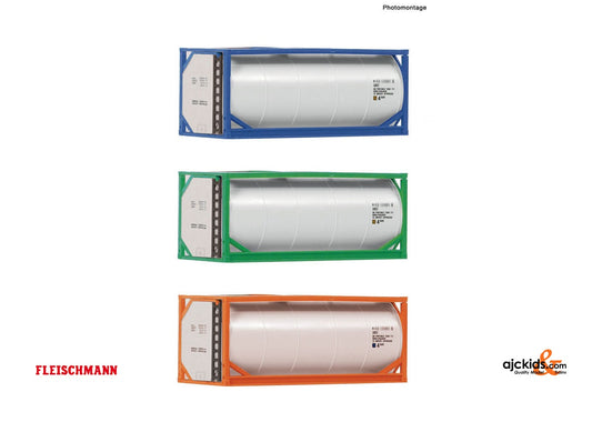 Fleischmann 910120 - 3 piece set 20' tank containers