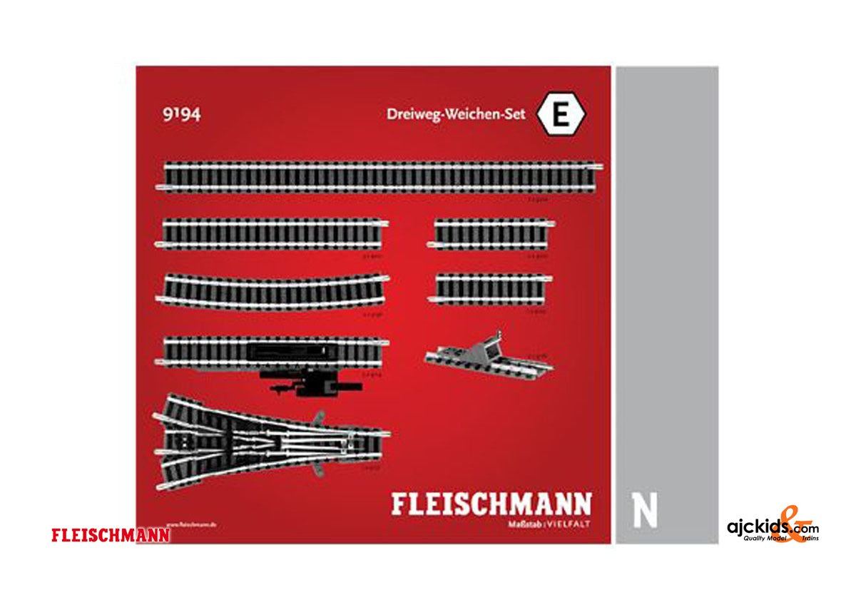 Fleischmann 9194 - Set: 3-way turnouts E