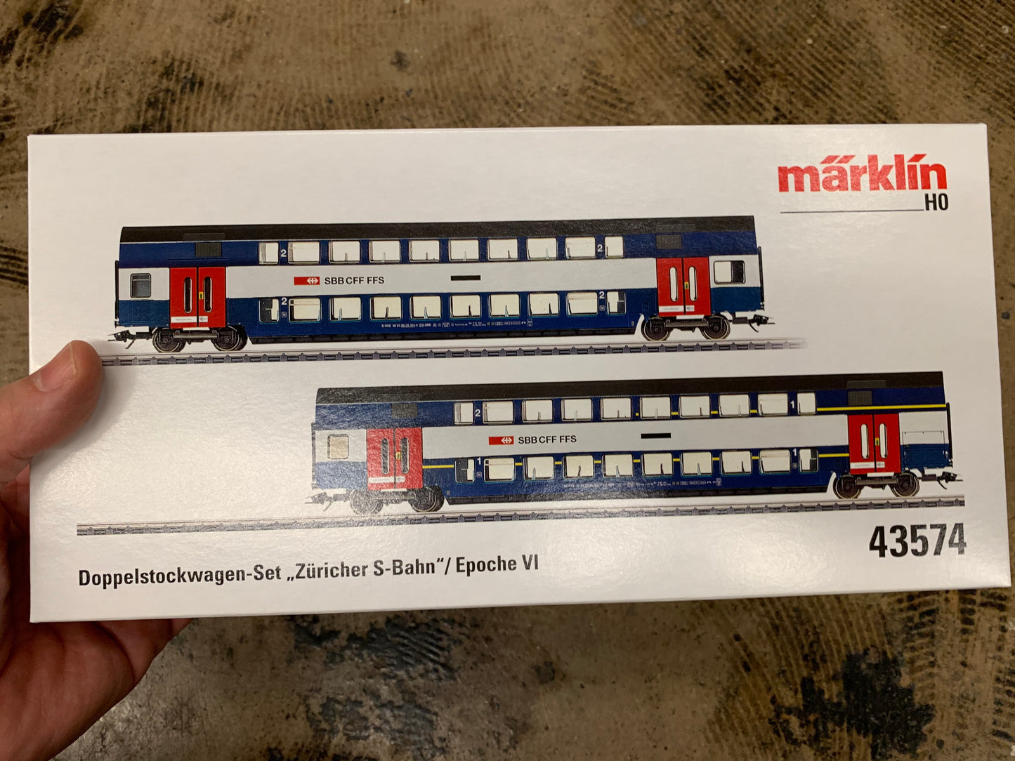 Marklin 43574 - Zürich S-Bahn Bi-Level Car Set (only sold with 43575)