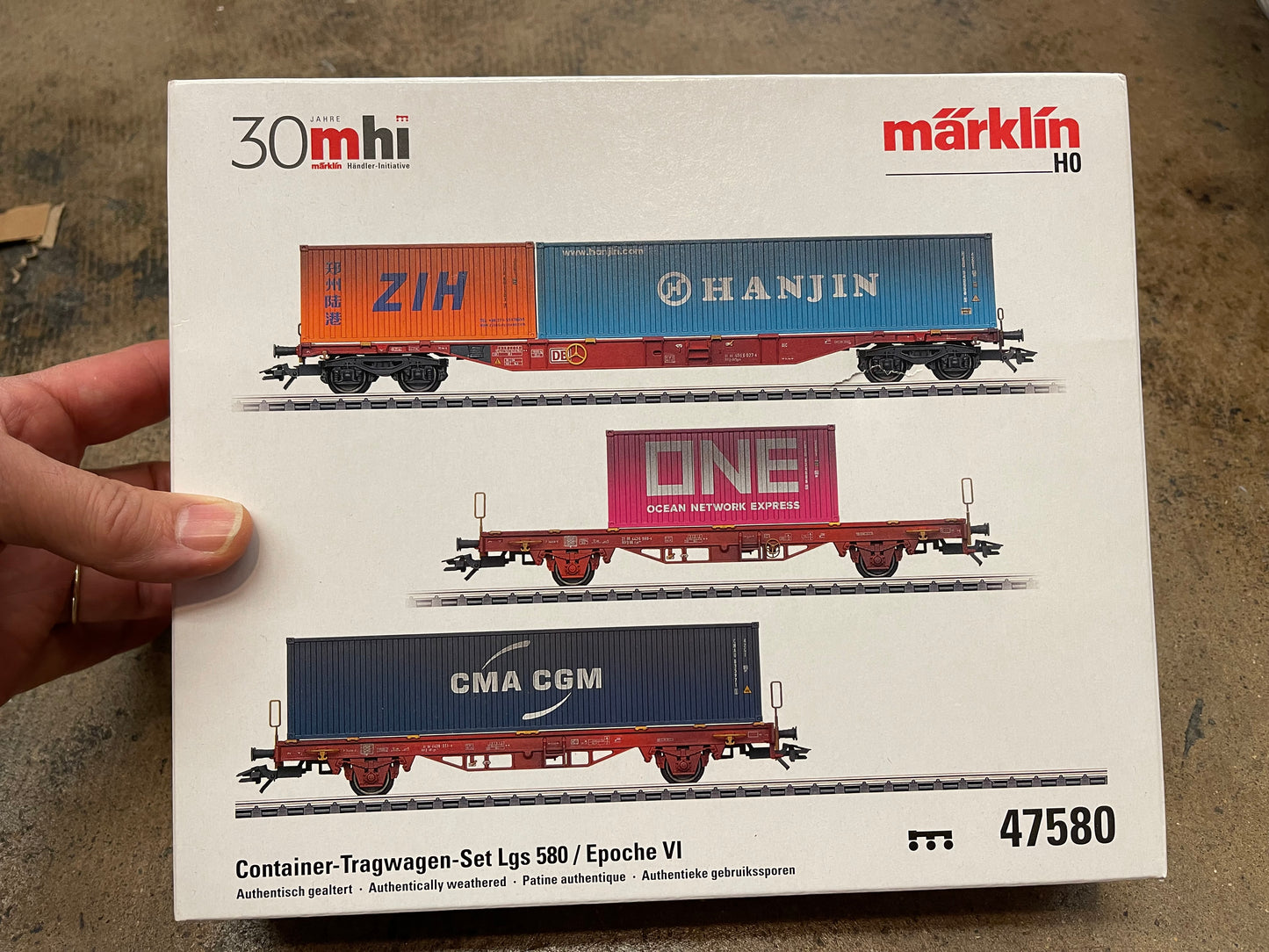 Marklin 47580 - Type Lgs 580 Container Transport Car Set