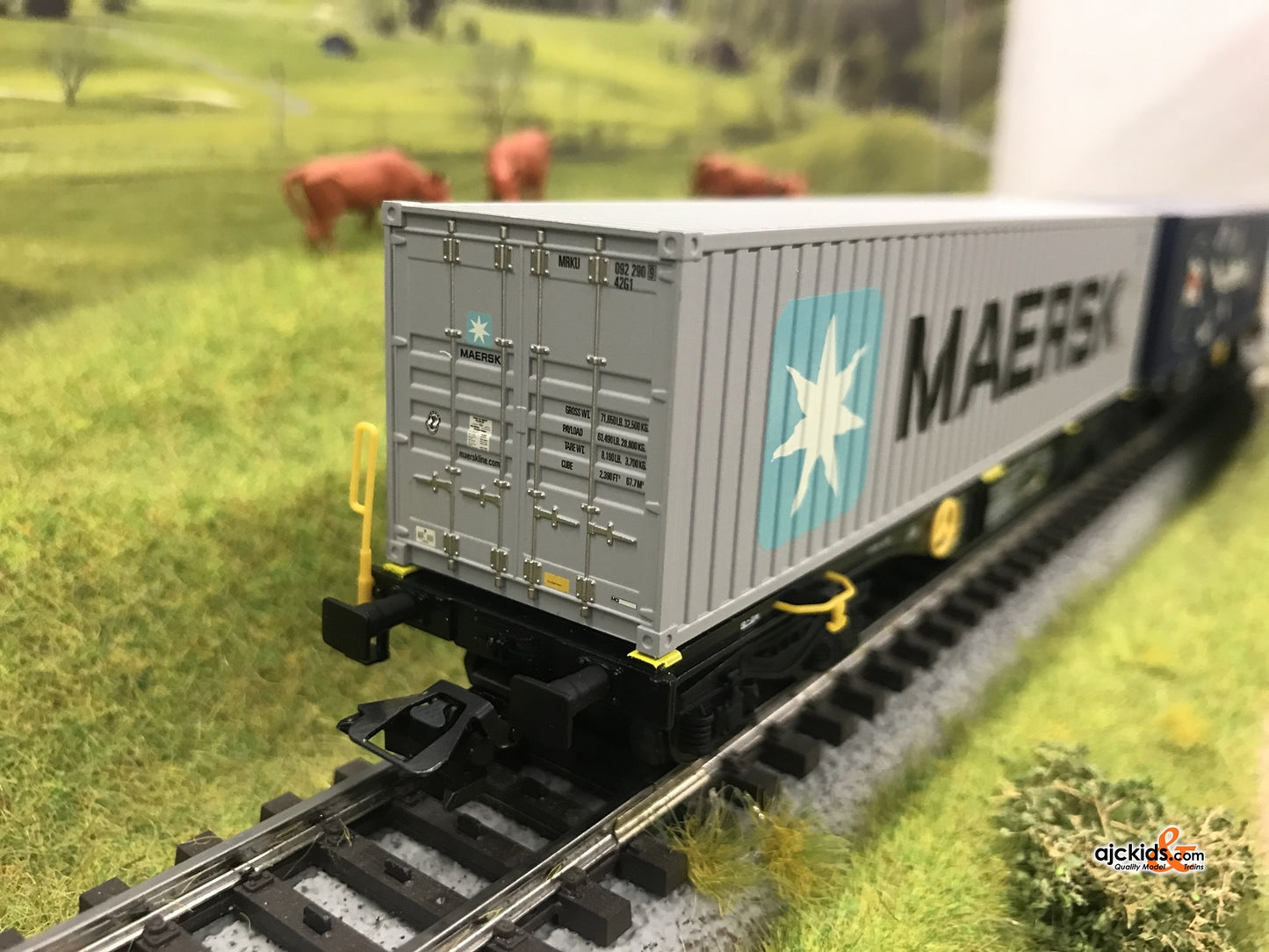 Marklin 47806 - Type Sggrss Double Container Transport Car Maersk Safmarine