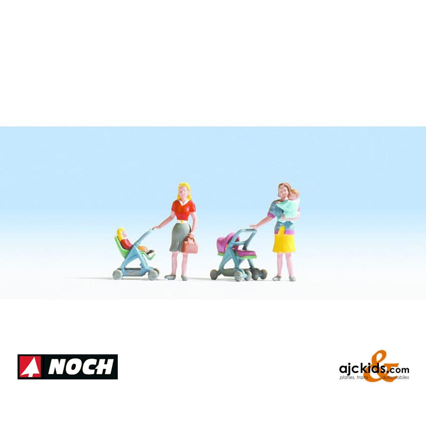 Noch 15820 - Mother & Baby with Stroller (4 pieces)