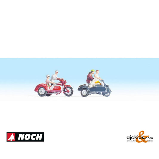 Noch 15905 - Motorcyclists with Sidecar