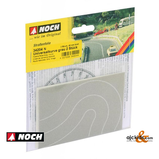 Noch 34204 - Flexible Highway Curve Gray (2 pieces)