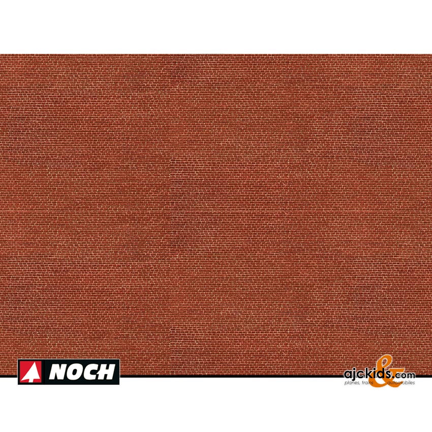 Noch 56910 - 3D Cardboard Sheet "Clinker", red