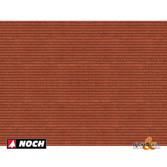 Noch 56965 - 3D Cardboard Sheet "Roof Tile", red