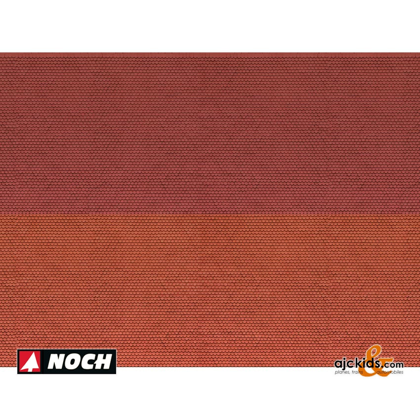 Noch 56970 - 3D Cardboard Sheet "Plain Tile", red