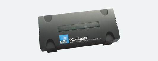 ESU 50012 - ECoSBoost ext. Booster, 7A, MM/DCC/SX/M4, set with power supply 
120-240V, EURO + US, German & English manual