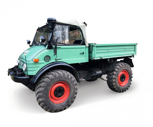 Schuco 450044500 - Unimog 406 convertible, green 1:18